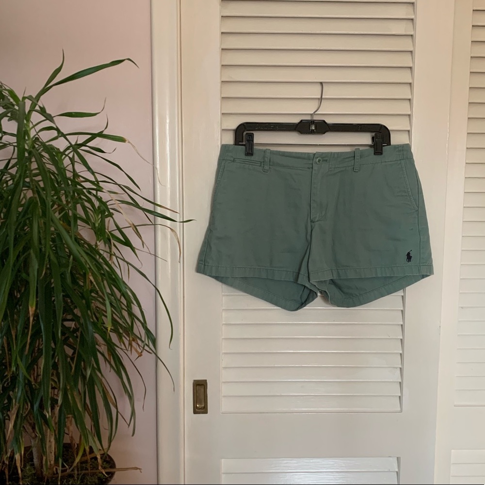 EUC Sage green RL Sport shorts